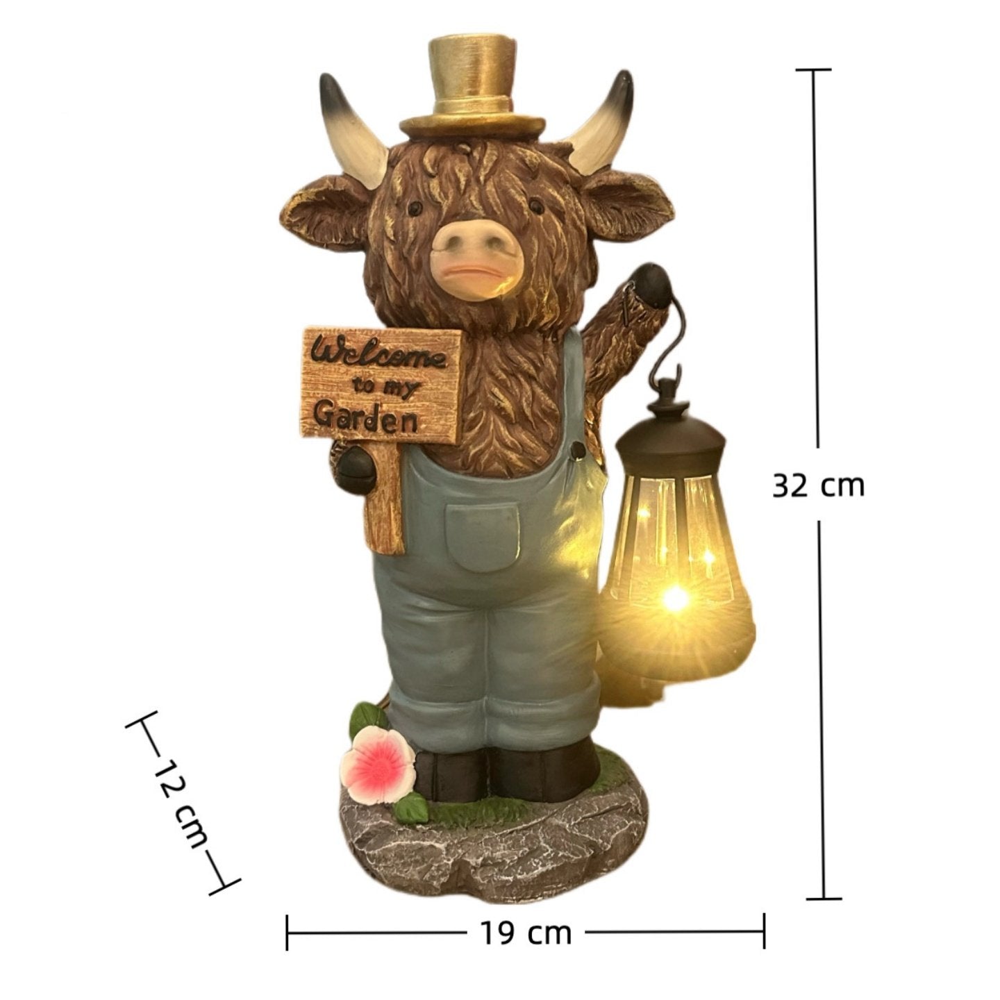MeadowGuard – Solar Highland Bull Decor