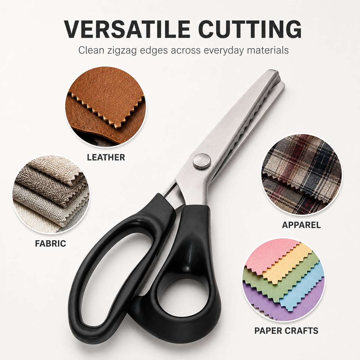 CutLoom – Stainless Steel Zig Zag Sewing Scissors