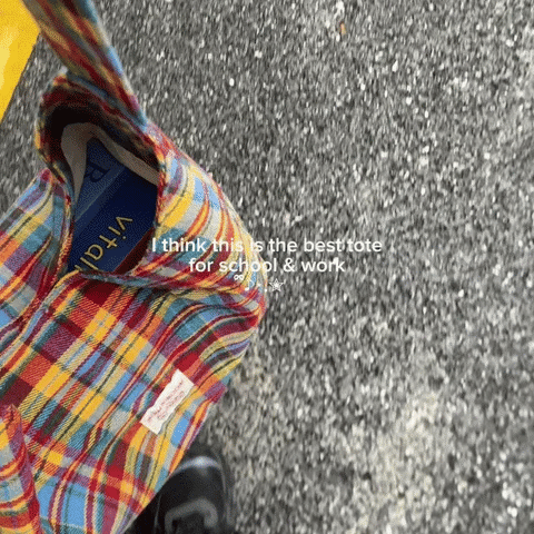 PlaidOra – Vintage Plaid Canvas 3-Way Carry Tote Bag