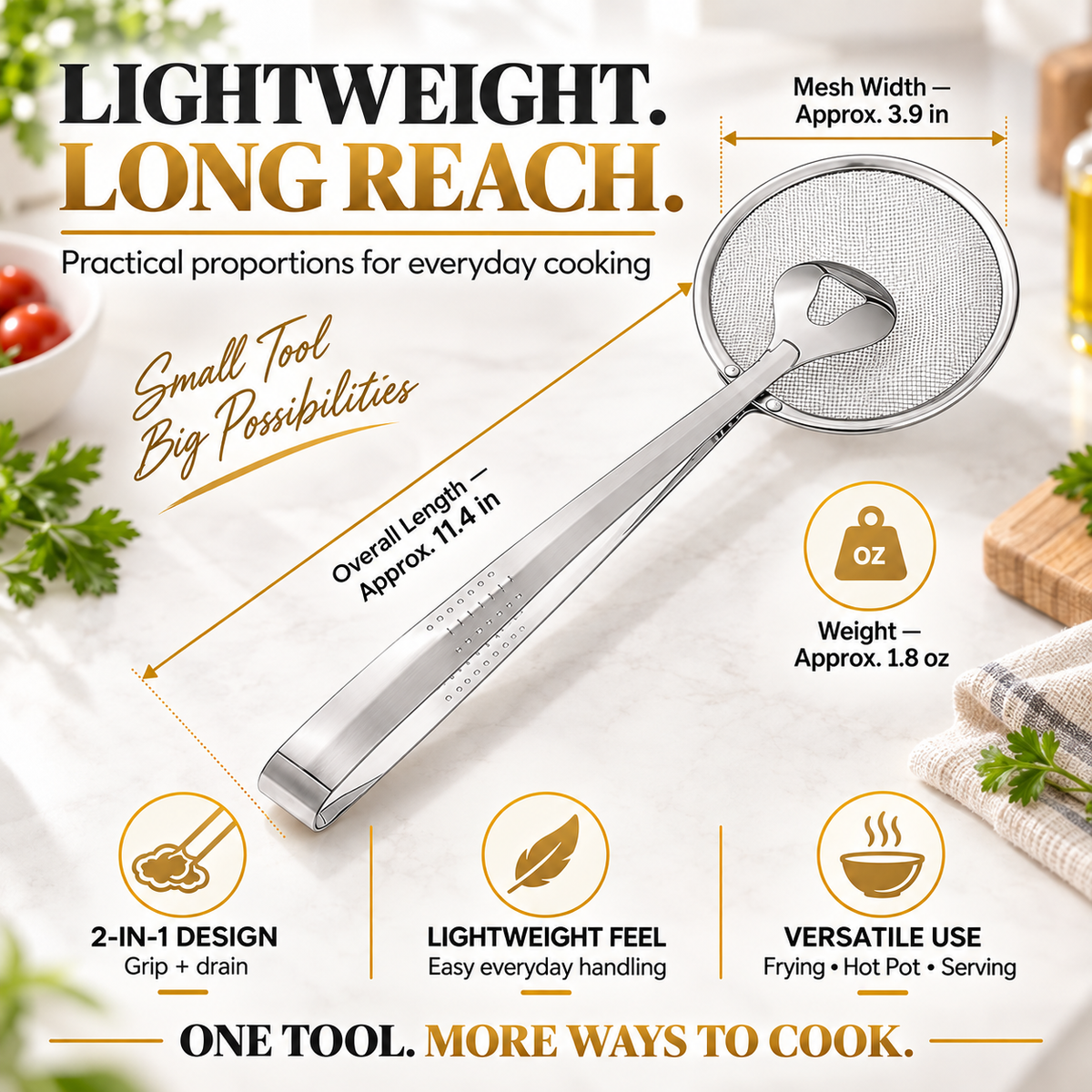 CrispCatch – 2-in-1 Frying Food Drainer