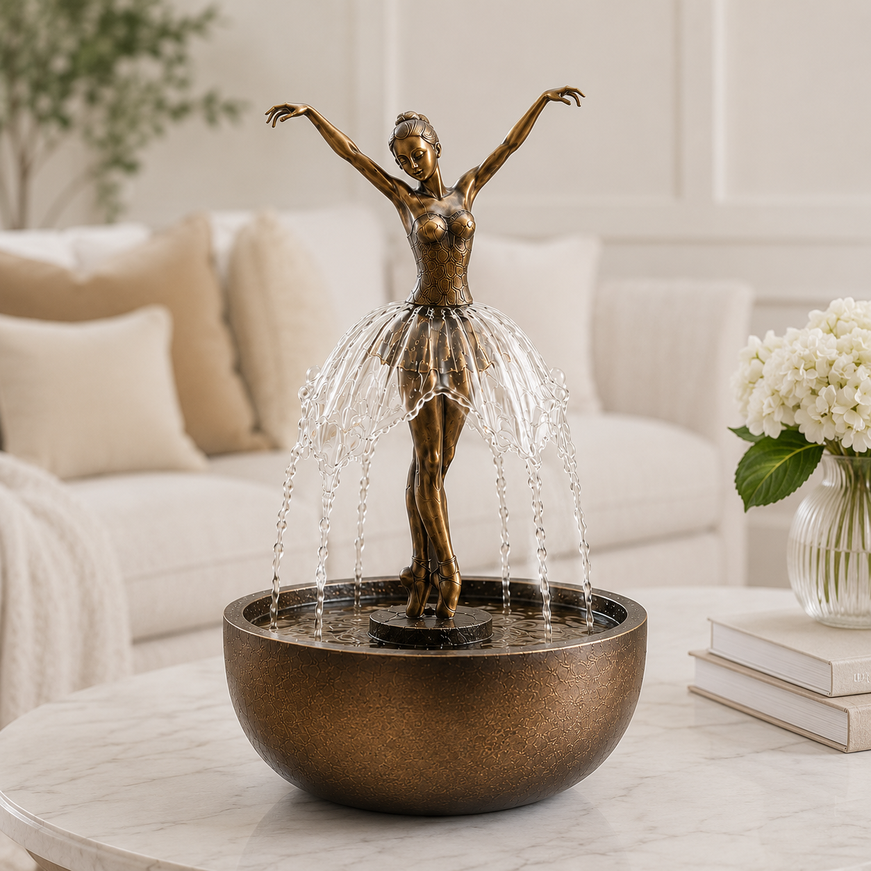 TwinkleFlow – Ballerina Indoor Fountain