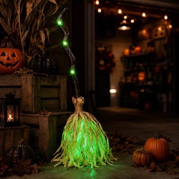 WitchGlide – Animated Moving Halloween Witch Broom