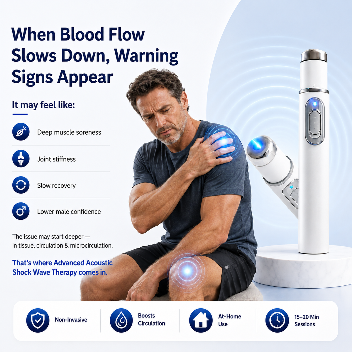 PulseVanta – At-Home Acoustic Shock Wave Therapy Massager