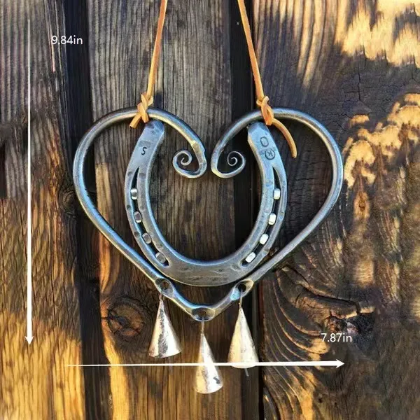 HeartForge – Handmade Horseshoe Heart Wind Chime