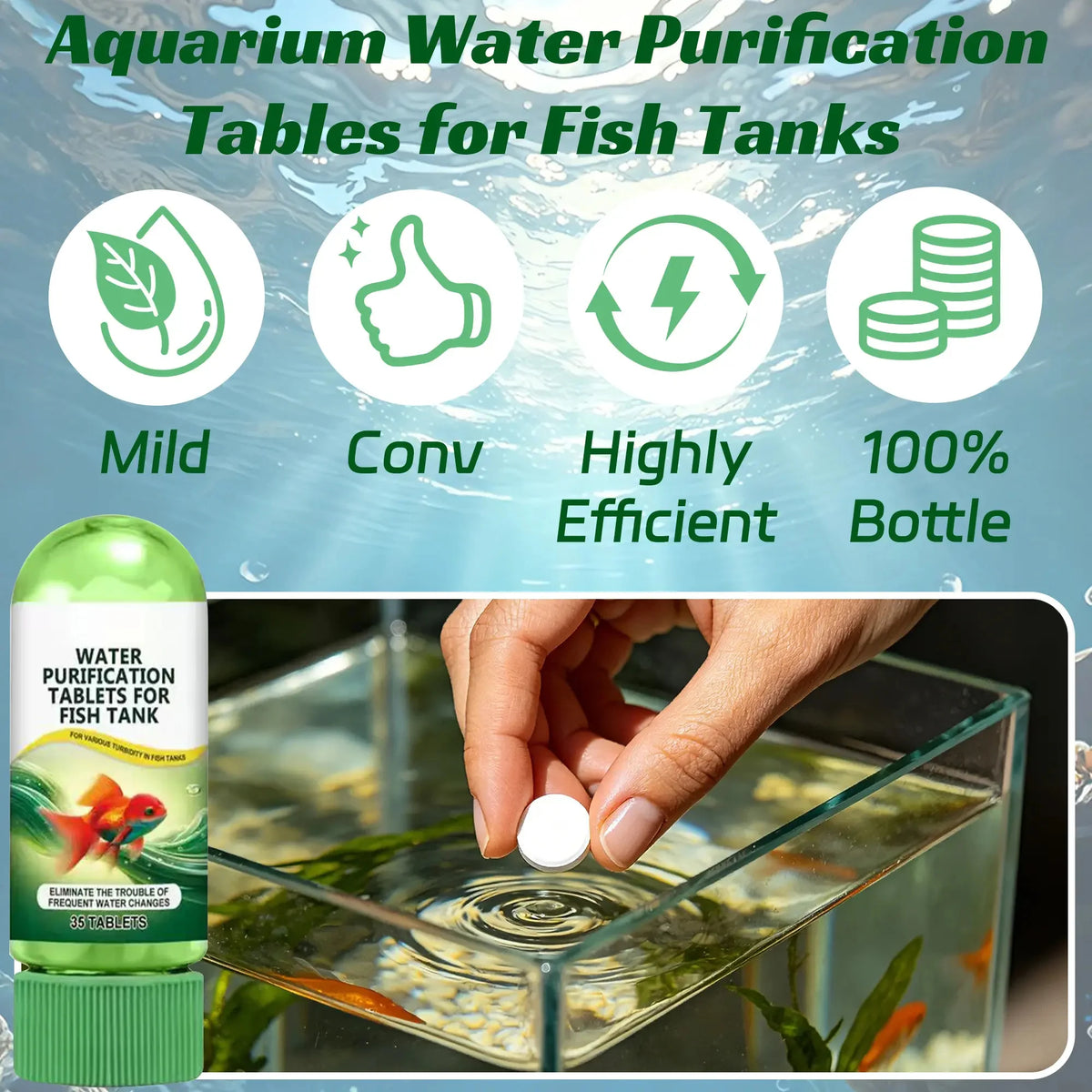 CrystalClarity – Aquarium Water Purification Tablets