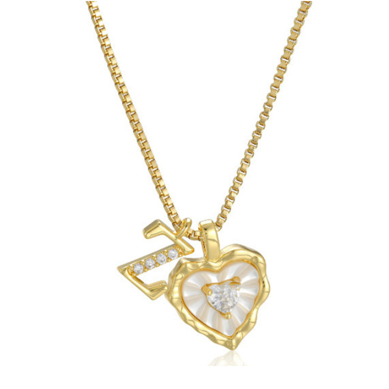 HeartLuxe – Personalized Initial Micro-Pave Necklace