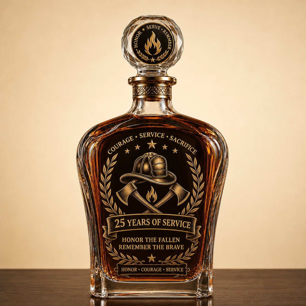 ValorFlame – Firefighter Service Anniversary Glass Set