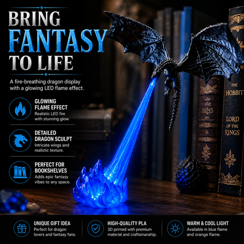 DragonGlow – 3D Fire-Breathing Dragon LED Display