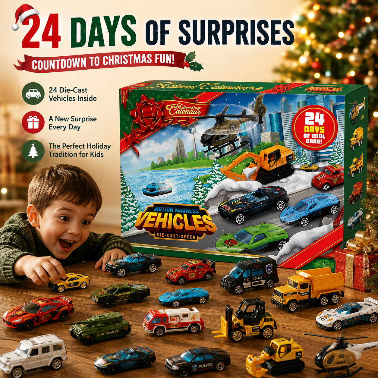 CarQuest – Kids 24-Day Vehicle Advent Calendar