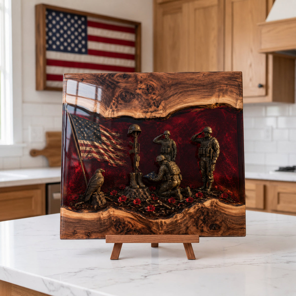 HonorCrest – Handcrafted Veteran Memorial Display Board