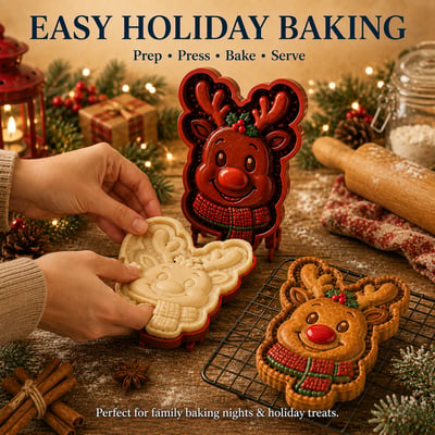 JollyBake – 16-Design Holiday Pie Mold Set