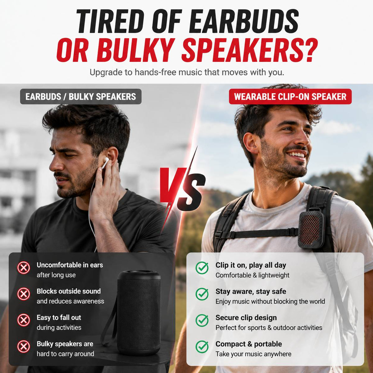SoundClip – Outdoor Clip-On Bluetooth Speaker