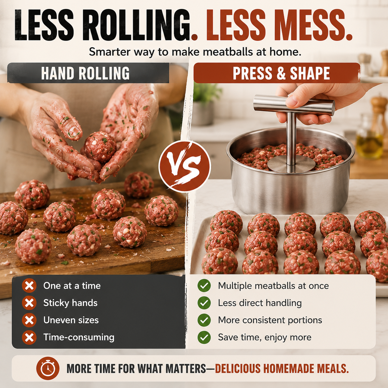 BatchBall – Multi-Portion Manual Meatball Maker