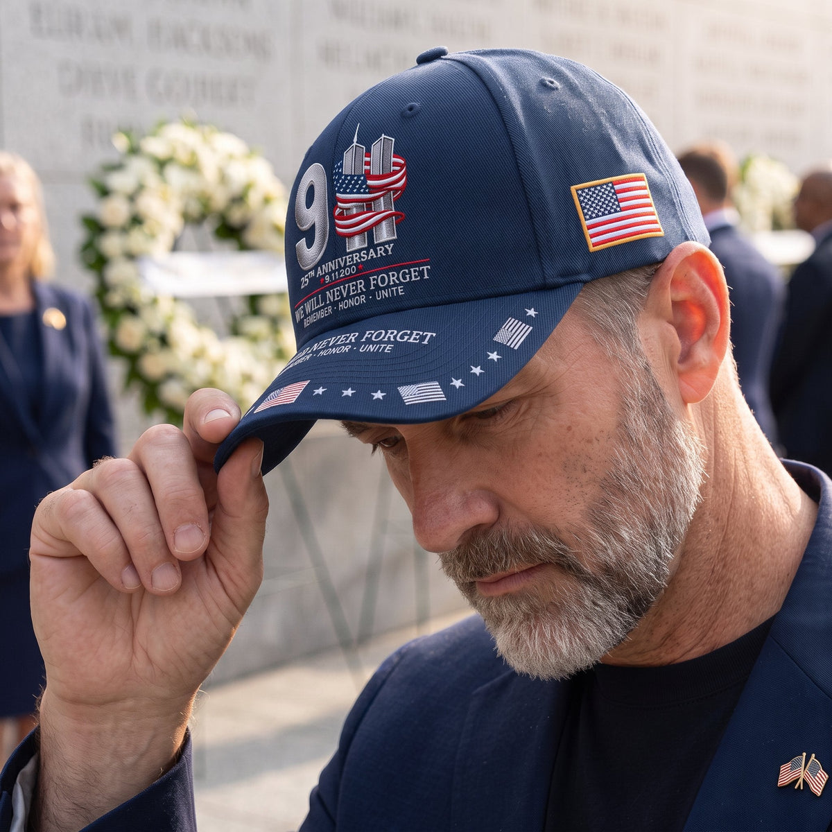 HonorCrest – 9/11 25th Anniversary Memorial Baseball Cap