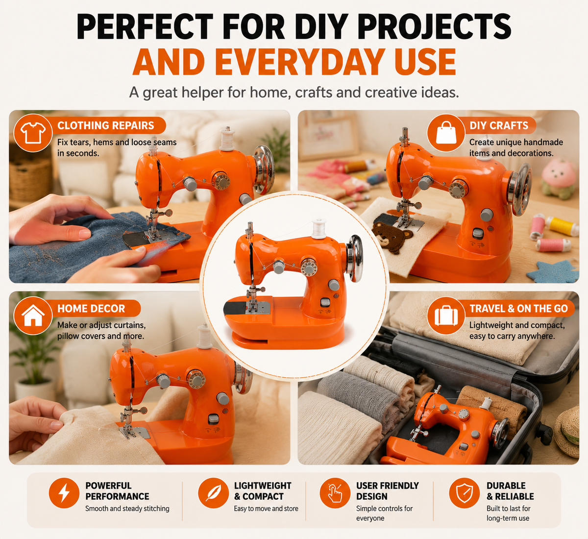 SewLuma – Mini Electric Sewing Machine