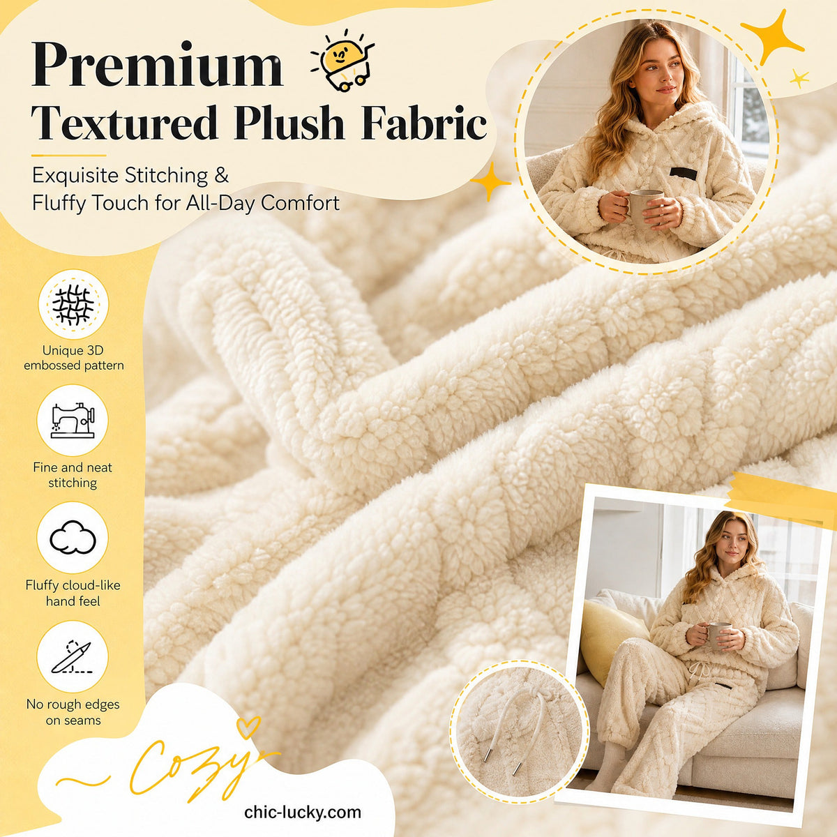 WinterLoom – 3D Geometric Plush Comfort Set
