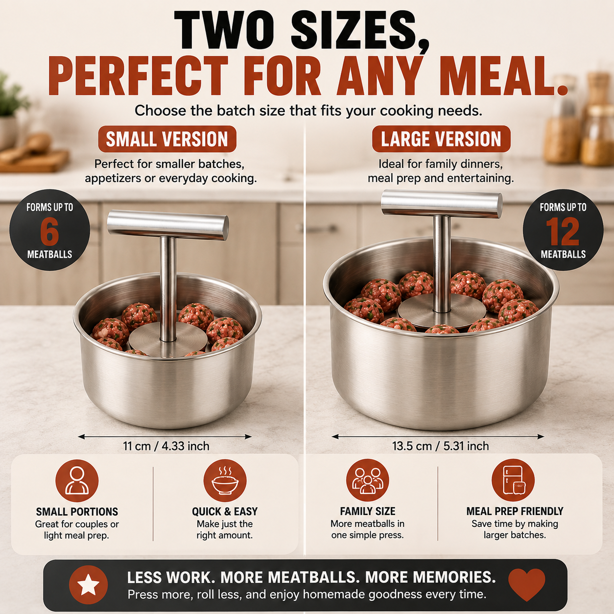 BatchBall – Multi-Portion Manual Meatball Maker
