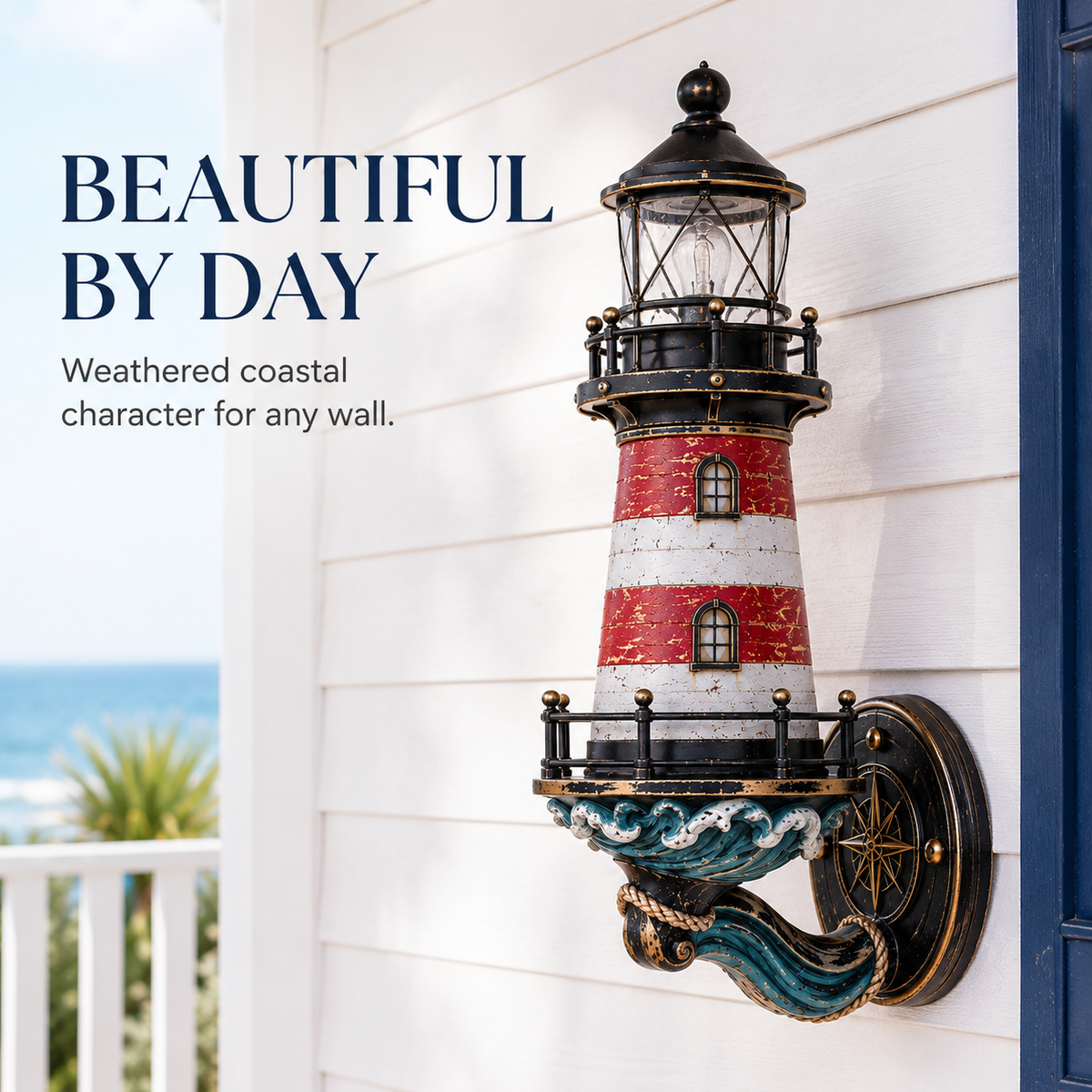HarborLume – Vintage Coastal Lighthouse Wall Light