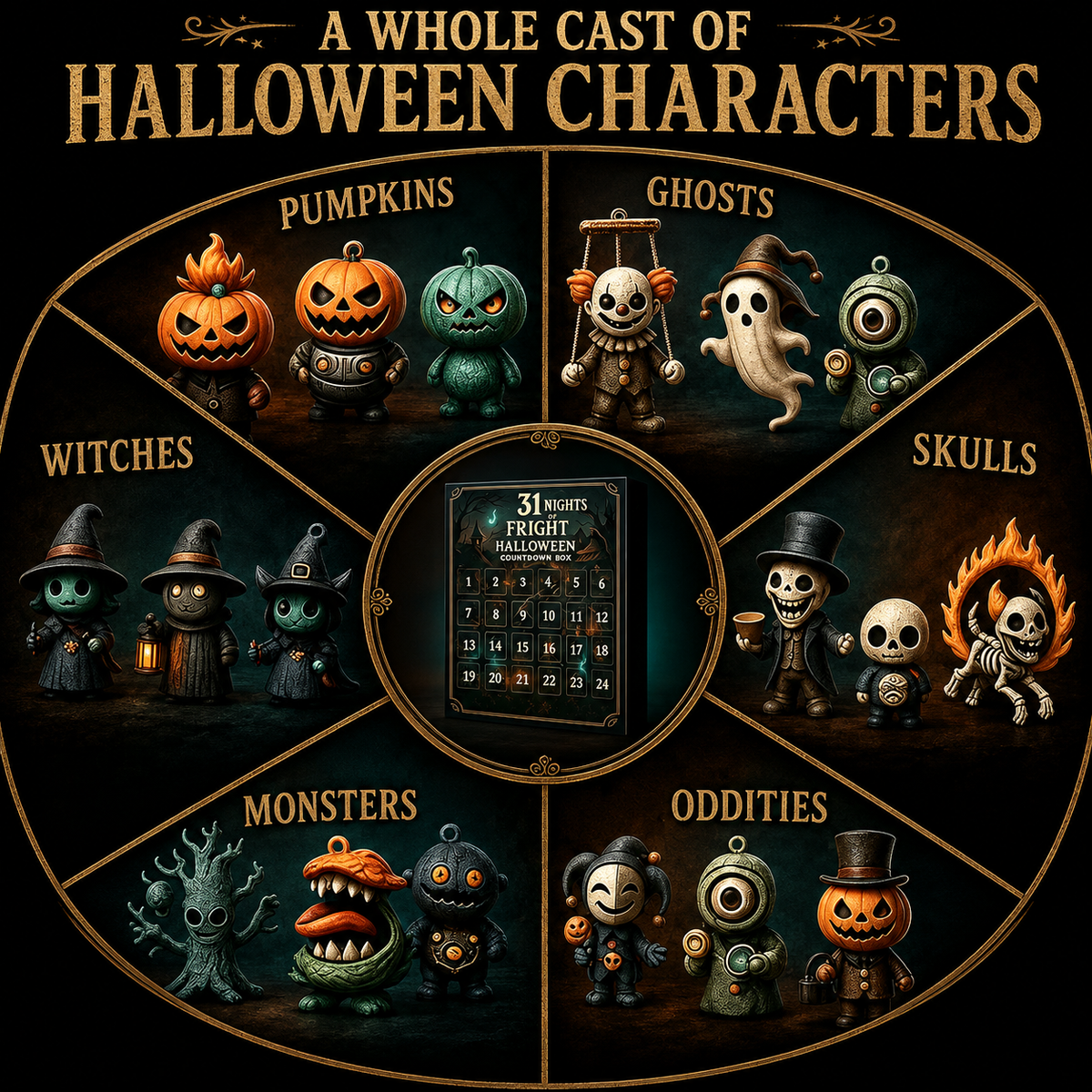 HauntHaven – Halloween Mini Figure Countdown Calendar