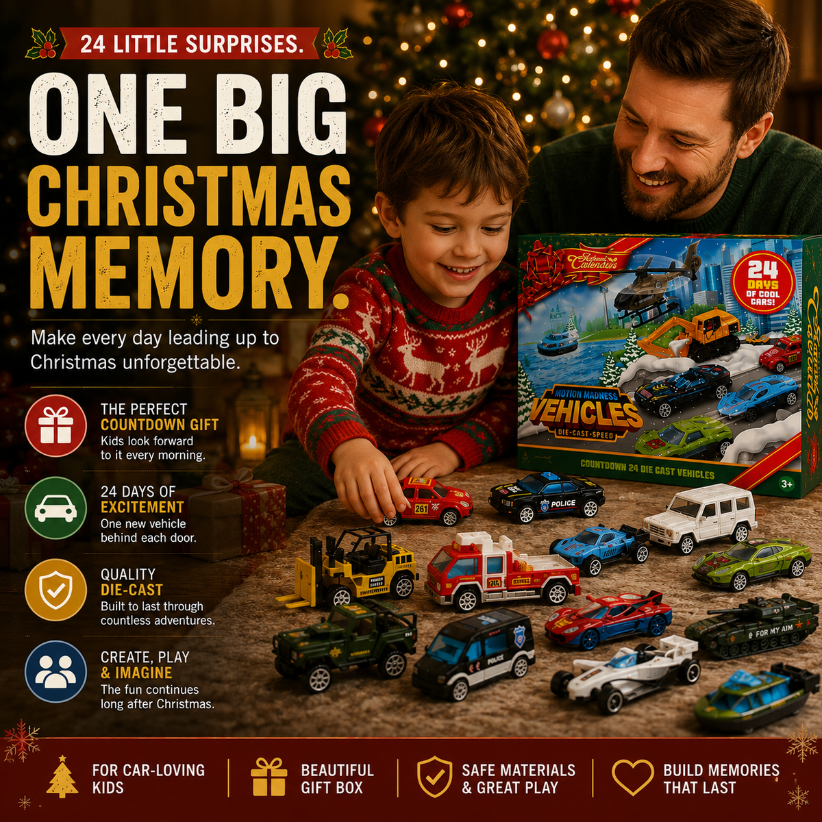 CarQuest – Kids 24-Day Vehicle Advent Calendar