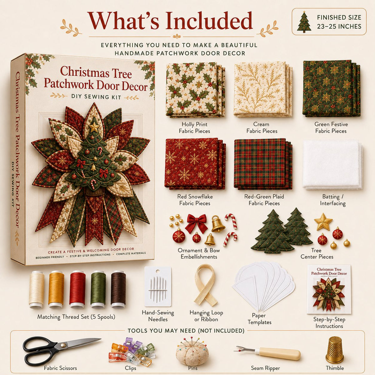 QuiltMuse – Christmas Character Door Hanger Sewing Kit