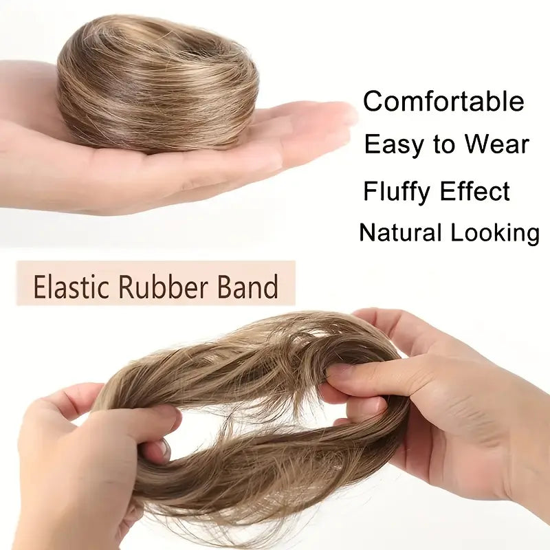 VelisseaCare – Curly Messy Bun Scrunchie Hair Extension