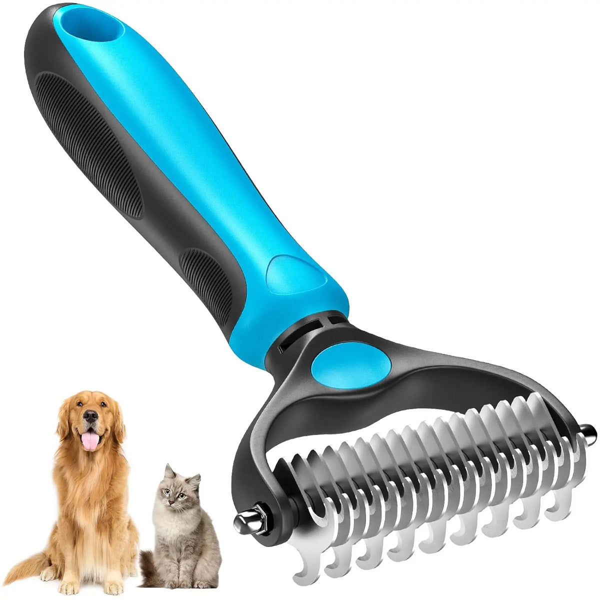 FurLuxe – Dual-Sided Pet Deshedding & Detangling Brush