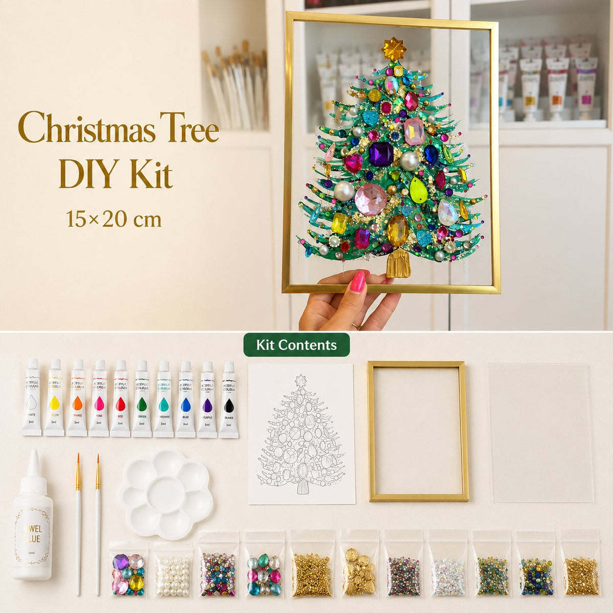SparkleTree – Christmas Gem & Pearl Art Kit