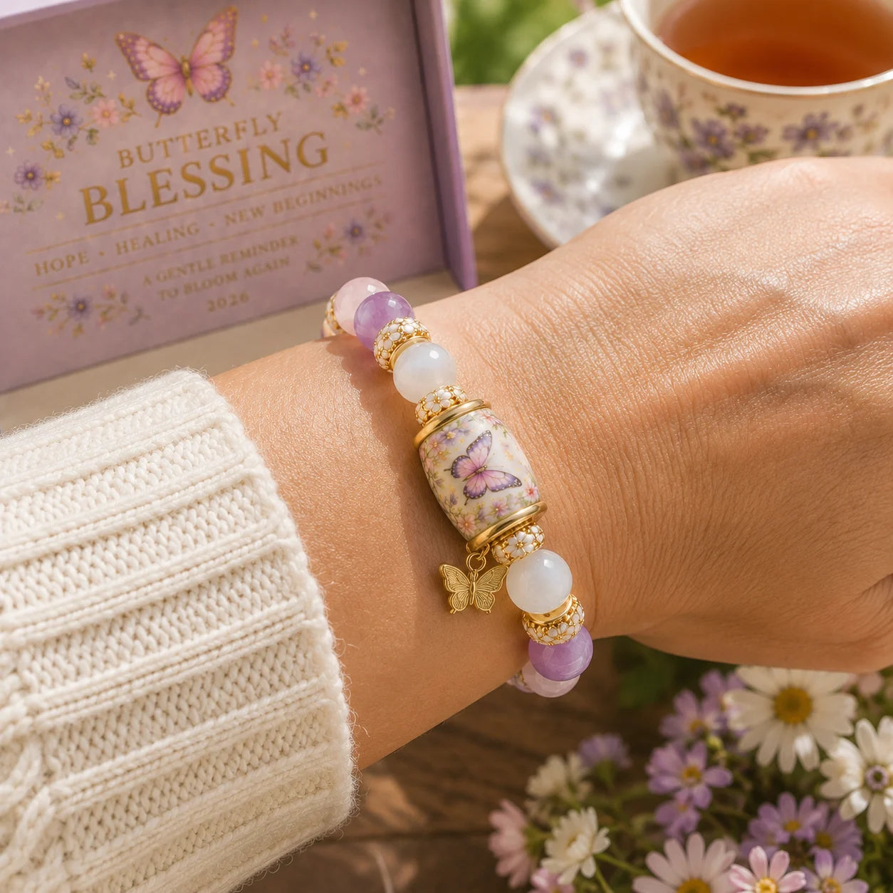 WingsOfGrace – Pastel Butterfly Bracelet