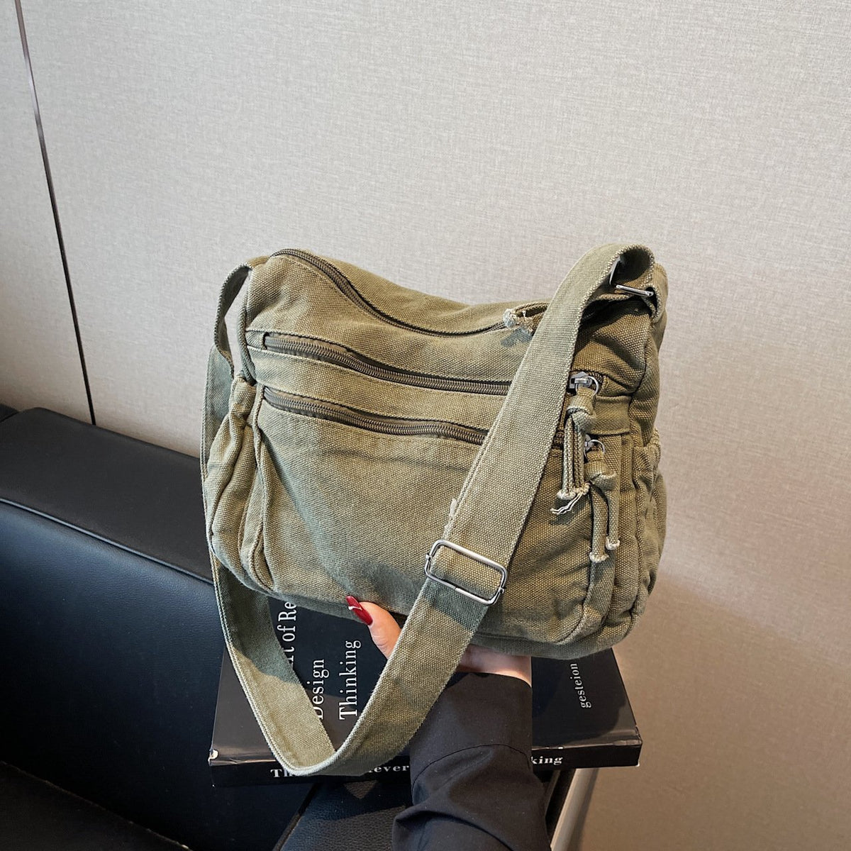 RusticCarry – Washed Canvas Shoulder Messenger Bag