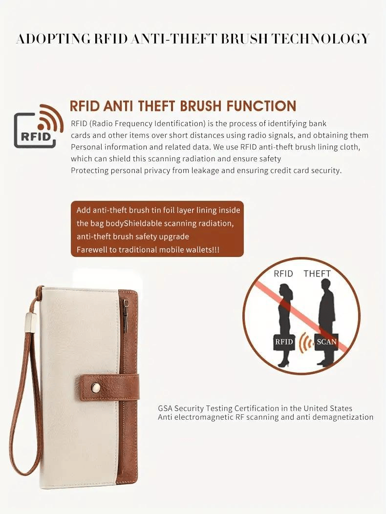 EleGanza – Women’s RFID Blocking Long Wallet Clutch