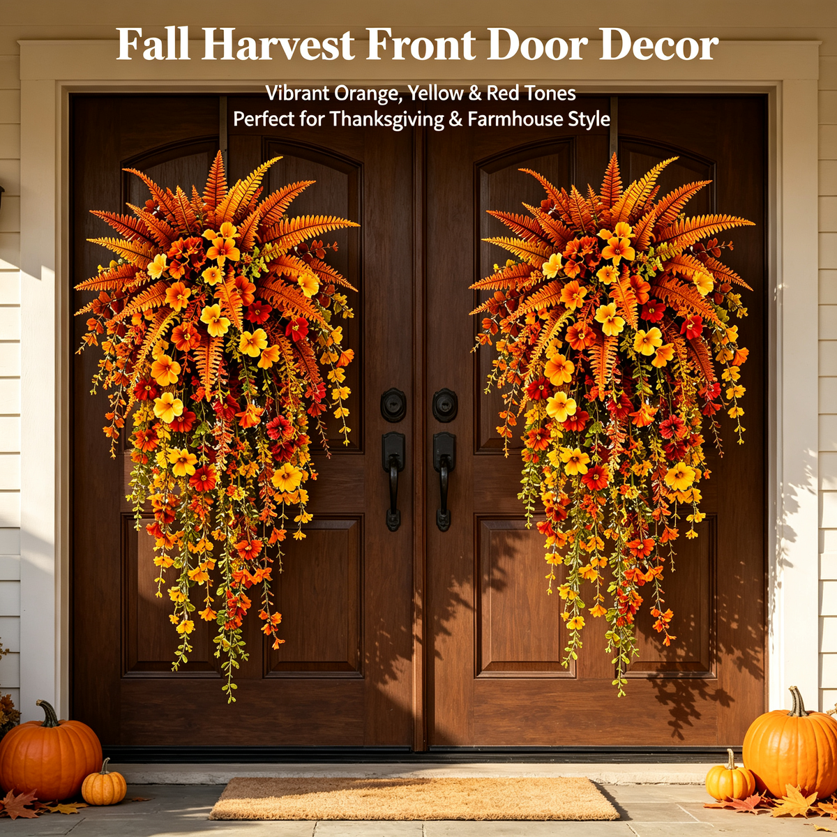AutumnMuse – Lifelike Seasonal Hanging Flower Arrangement