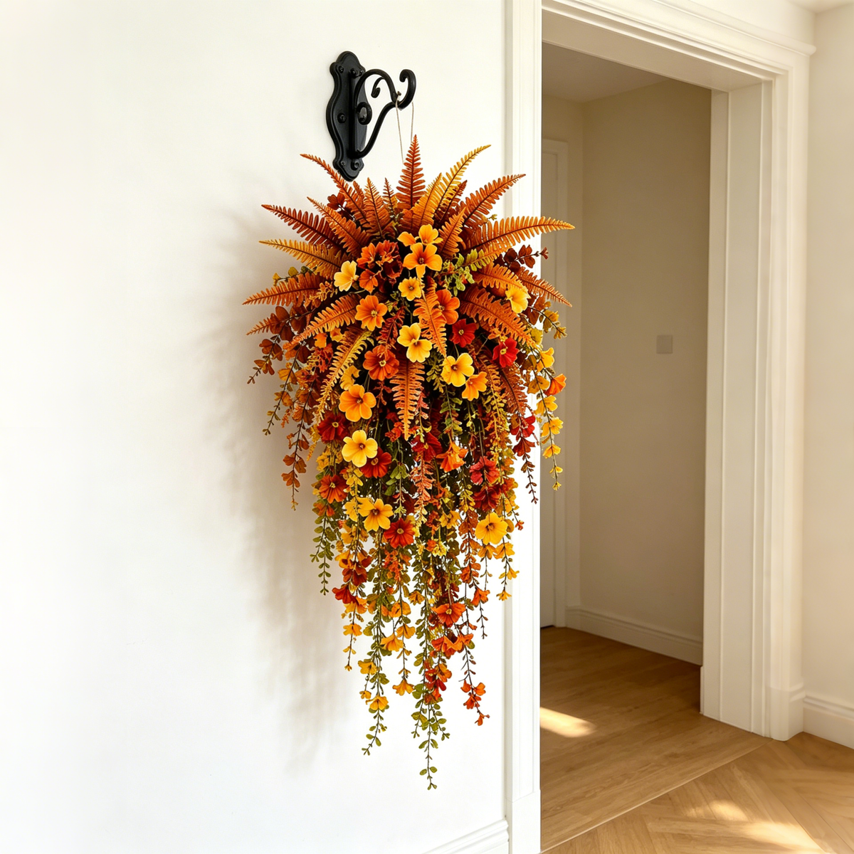 AutumnMuse – Lifelike Seasonal Hanging Flower Arrangement