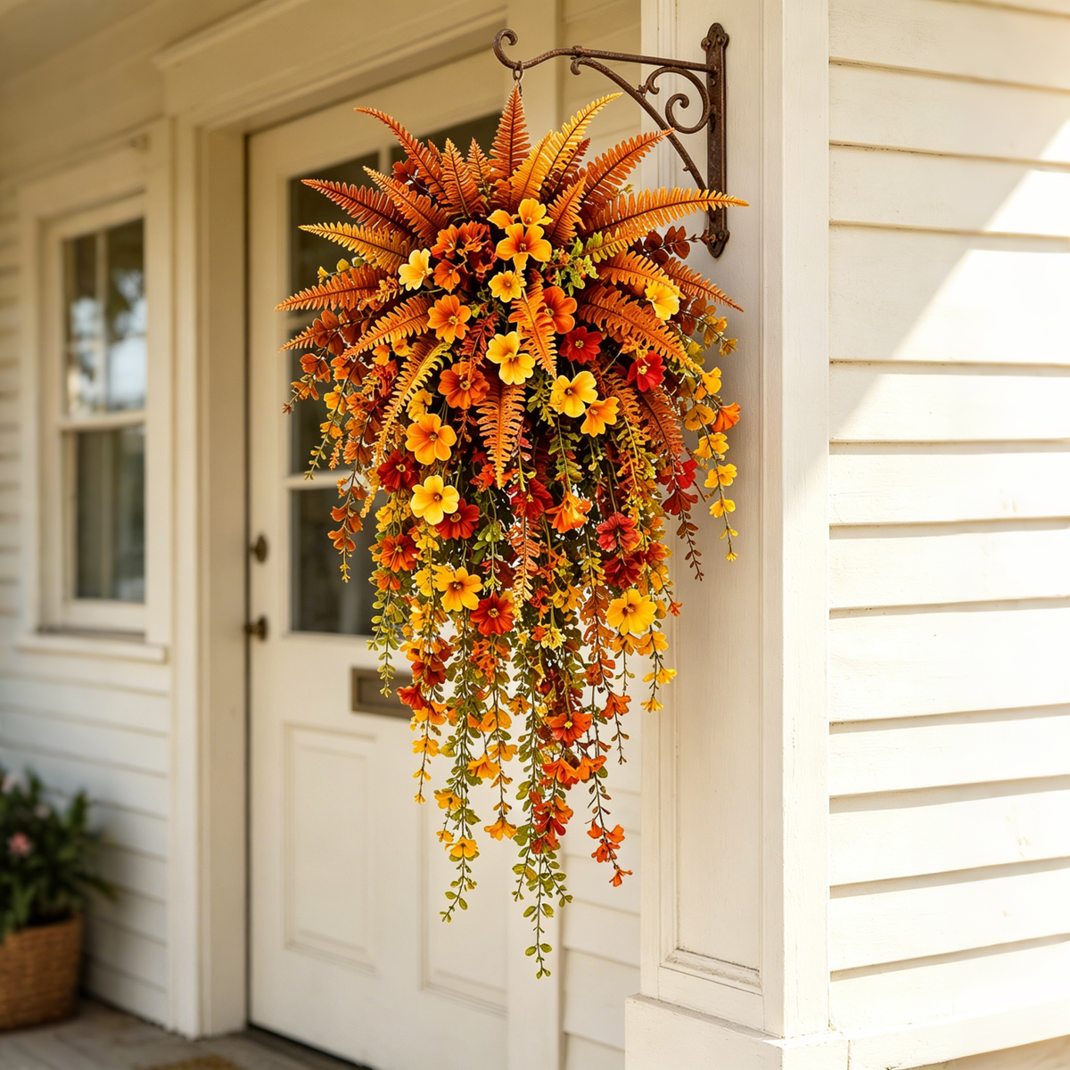 AutumnMuse – Lifelike Seasonal Hanging Flower Arrangement