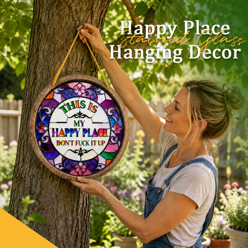HappyNest – Colorful Vintage Window Hanging Sign