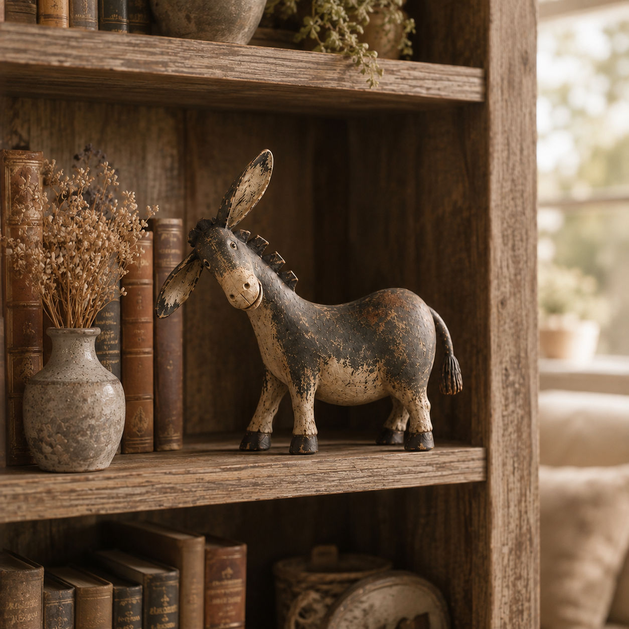 BarnBuddy – Rustic Country Donkey Figurine