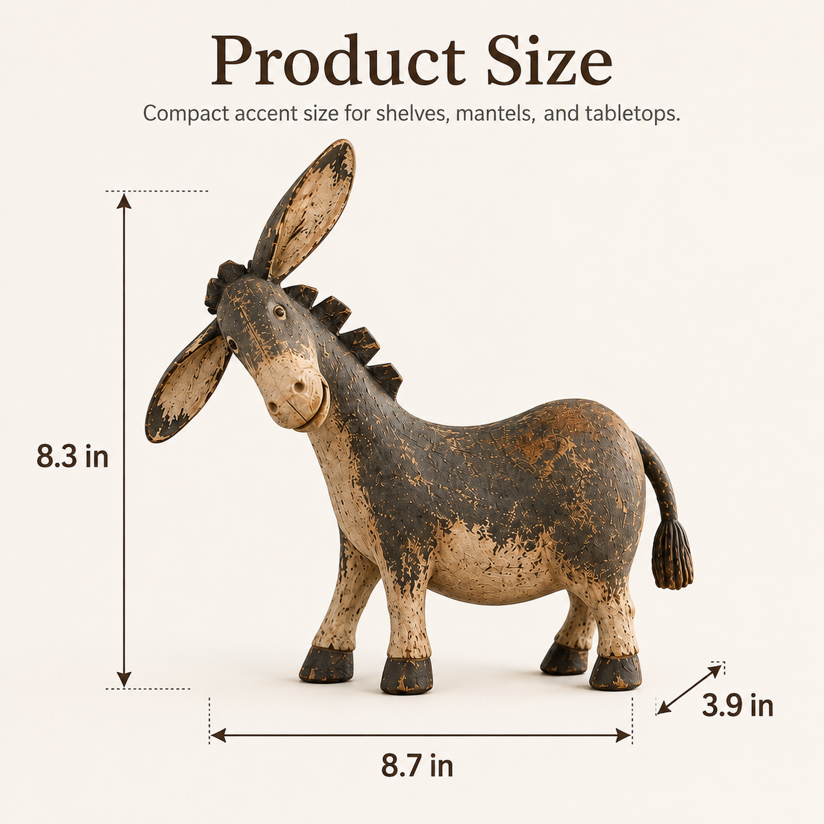 BarnBuddy – Rustic Country Donkey Figurine