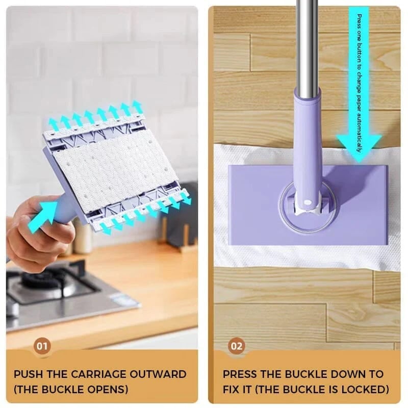 CleanGlide – Hands-Free Mini Cloth Changing Mop
