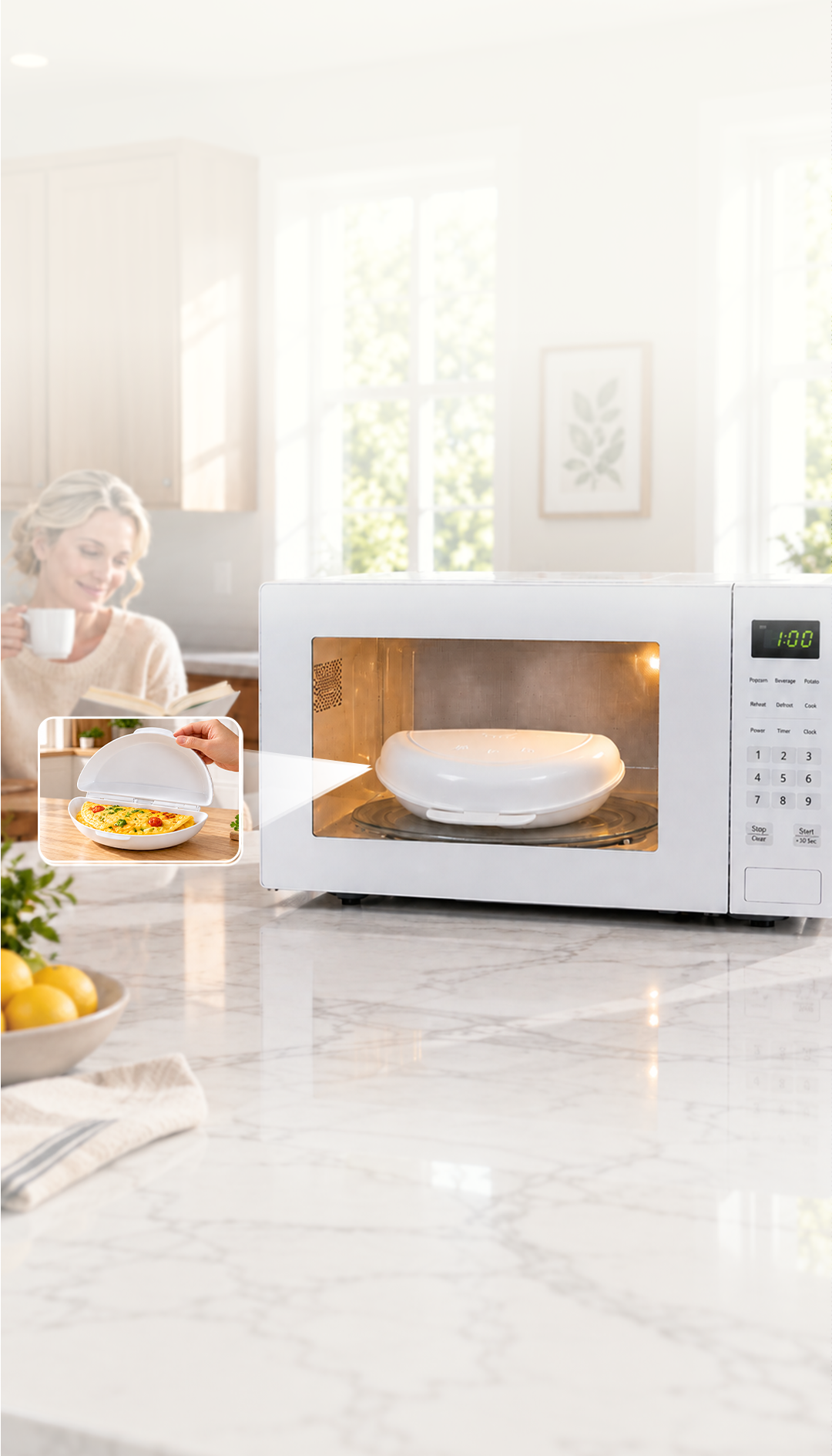 EggMate – 2-Egg Microwave Cooking Steamer