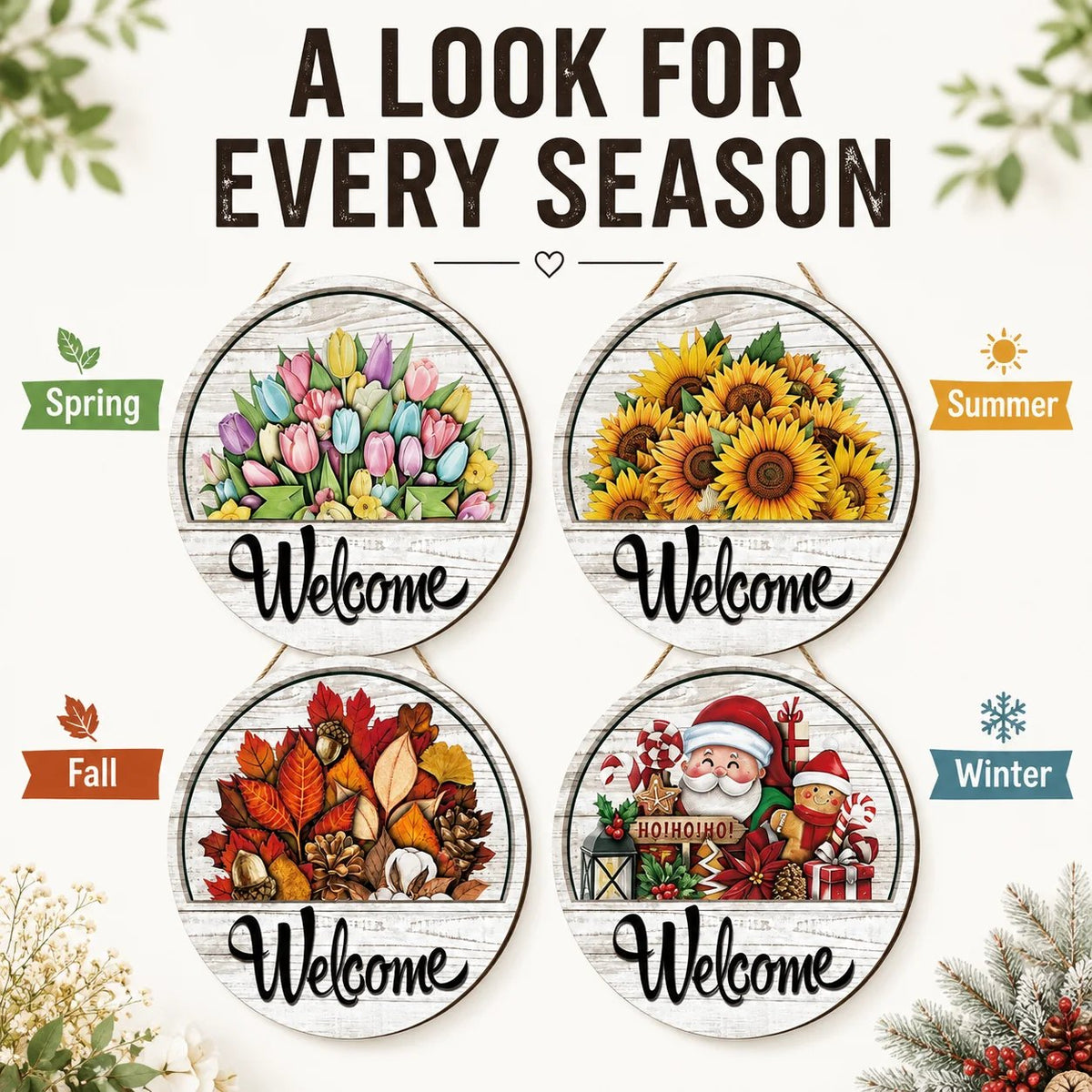 HomeHello – Interchangeable Farmhouse Door Sign