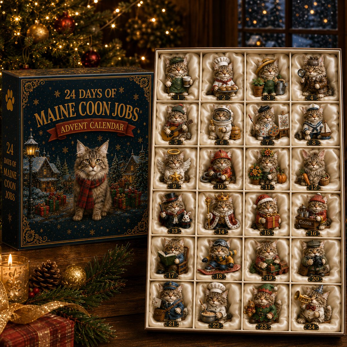 PurrCrest – 24-Day Maine Coon Jobs Advent Calendar 2026