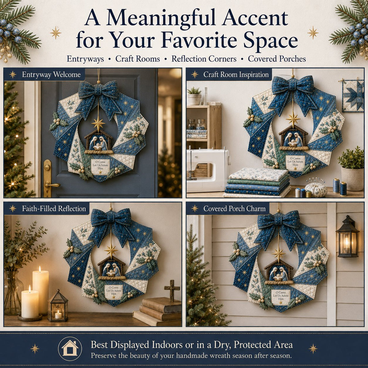 ChristmasCraft – Festive Fabric Wreath Making Kit
