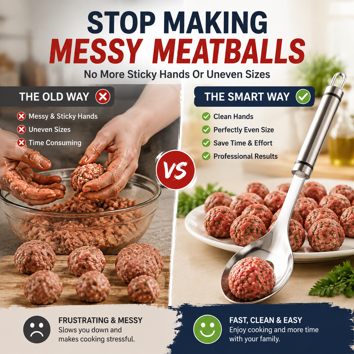 ScoopVanta – Stainless Steel Meatball Maker Spoon