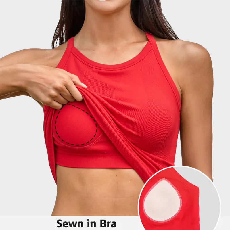 Built-In Bra Racerback Sports Cami Top