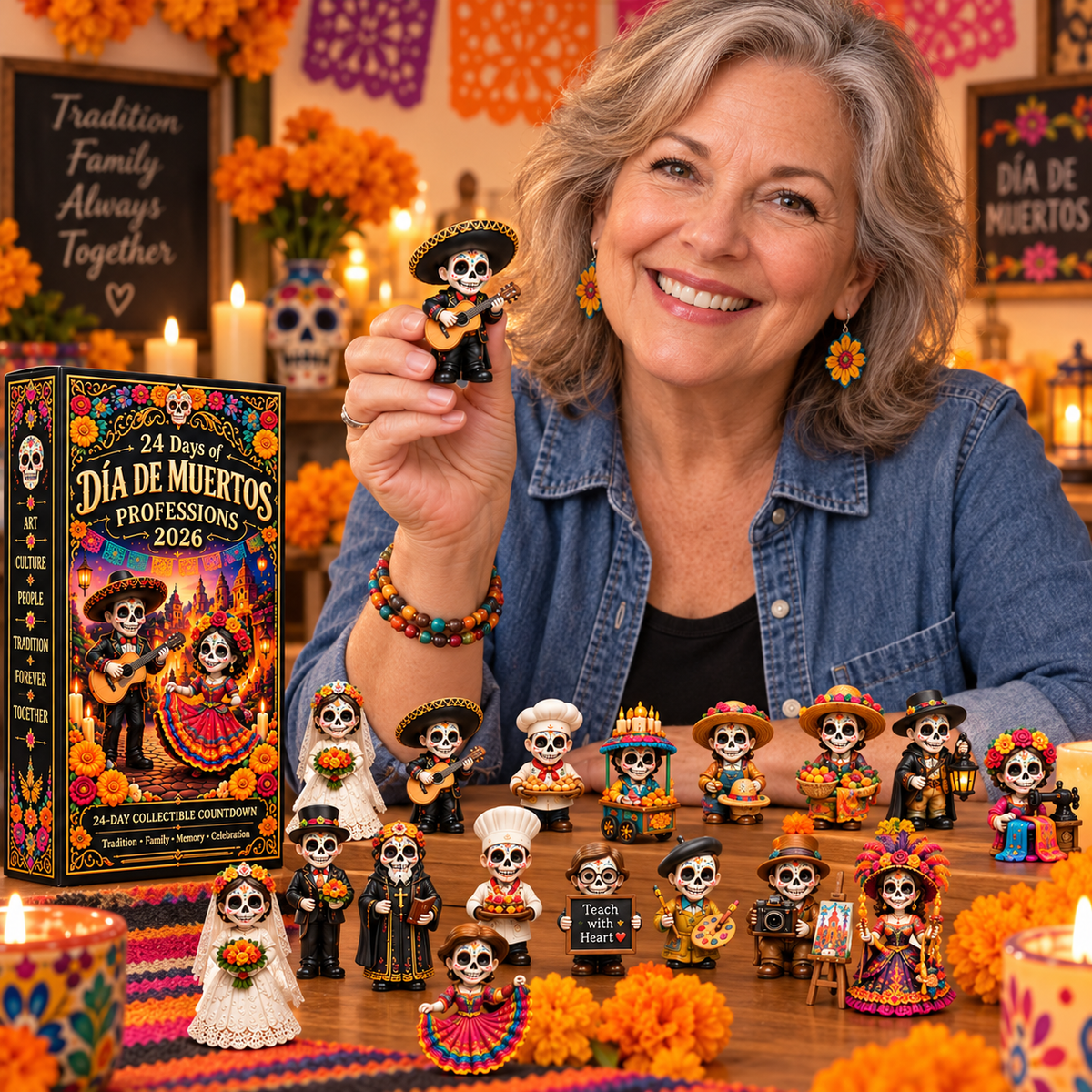 HeritageViva – 24 Unique Calavera Miniatures Countdown