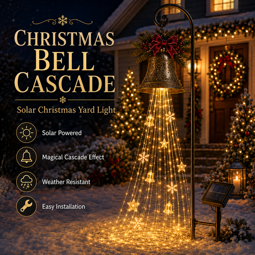 BelloraGlow – Christmas Bell Cascade Solar Yard Light