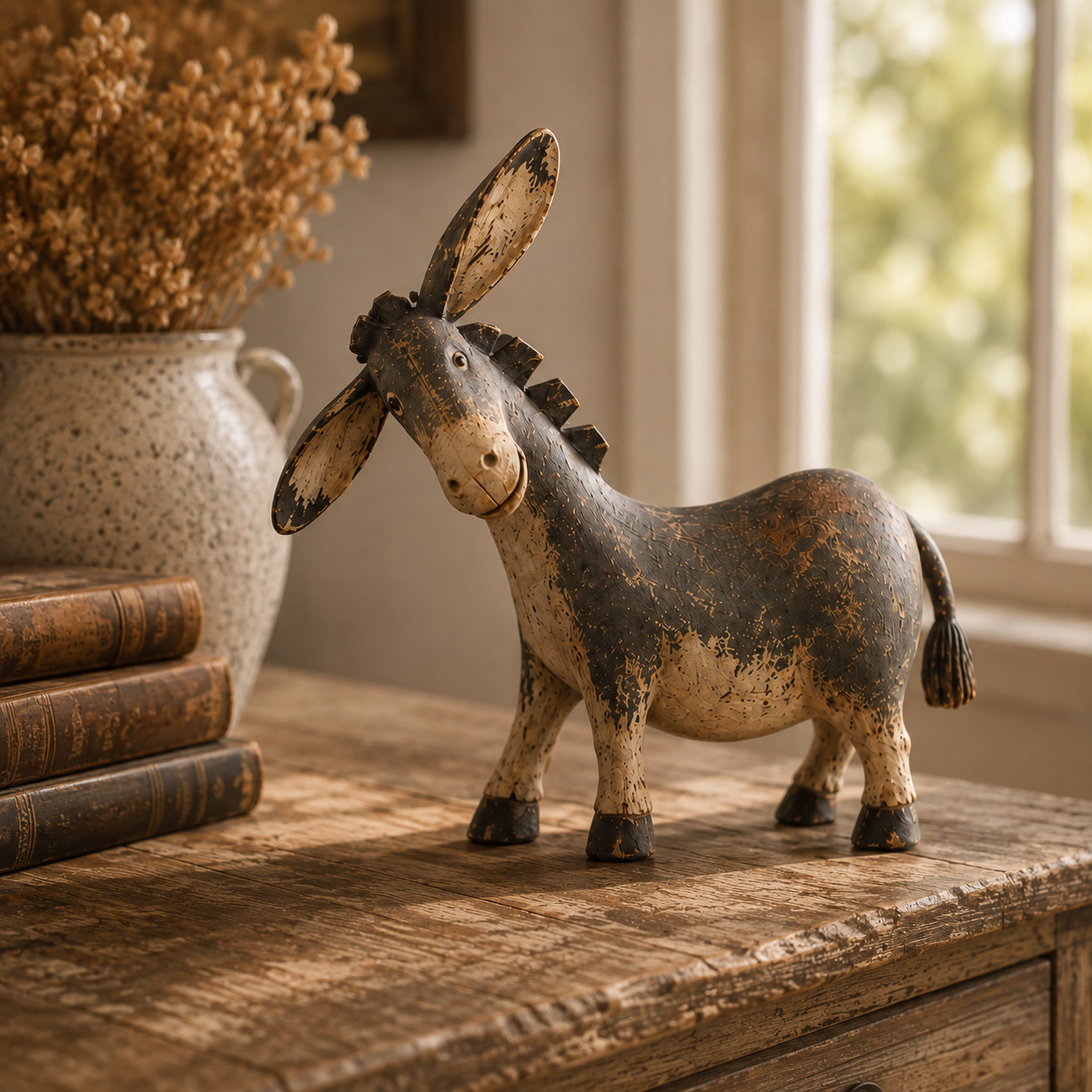 BarnBuddy – Rustic Country Donkey Figurine