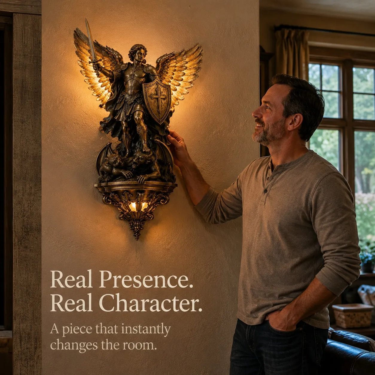 HolyShield – St. Michael Illuminated Wall Art
