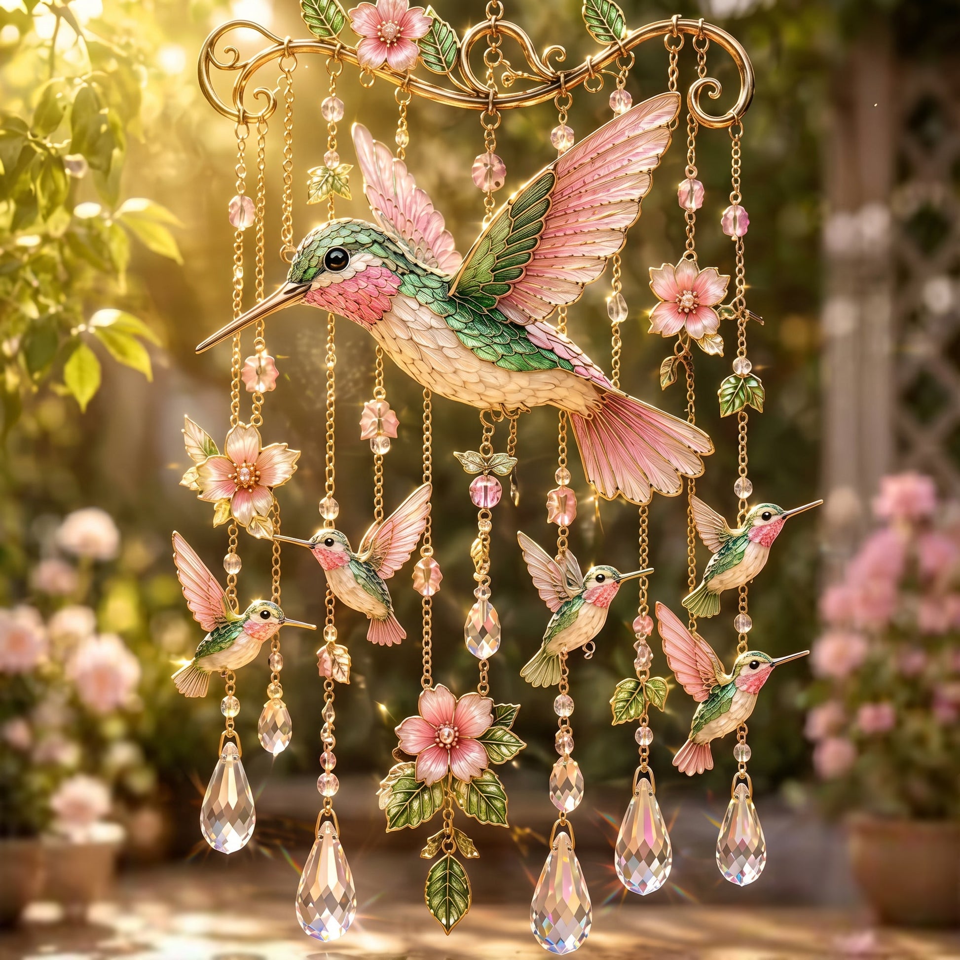 CelestiChime - Hummingbird Garden Decor