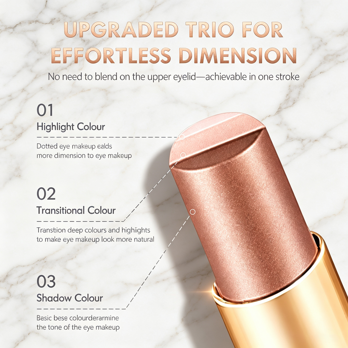 GlowMuse – 3-In-1 Waterproof Shimmer Eyeshadow Stick